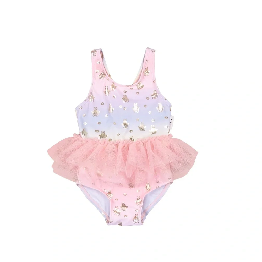 Huxbaby Tulle Fairy Bunny Ballet Swimsuit - Rainbow Size 6-12M‎